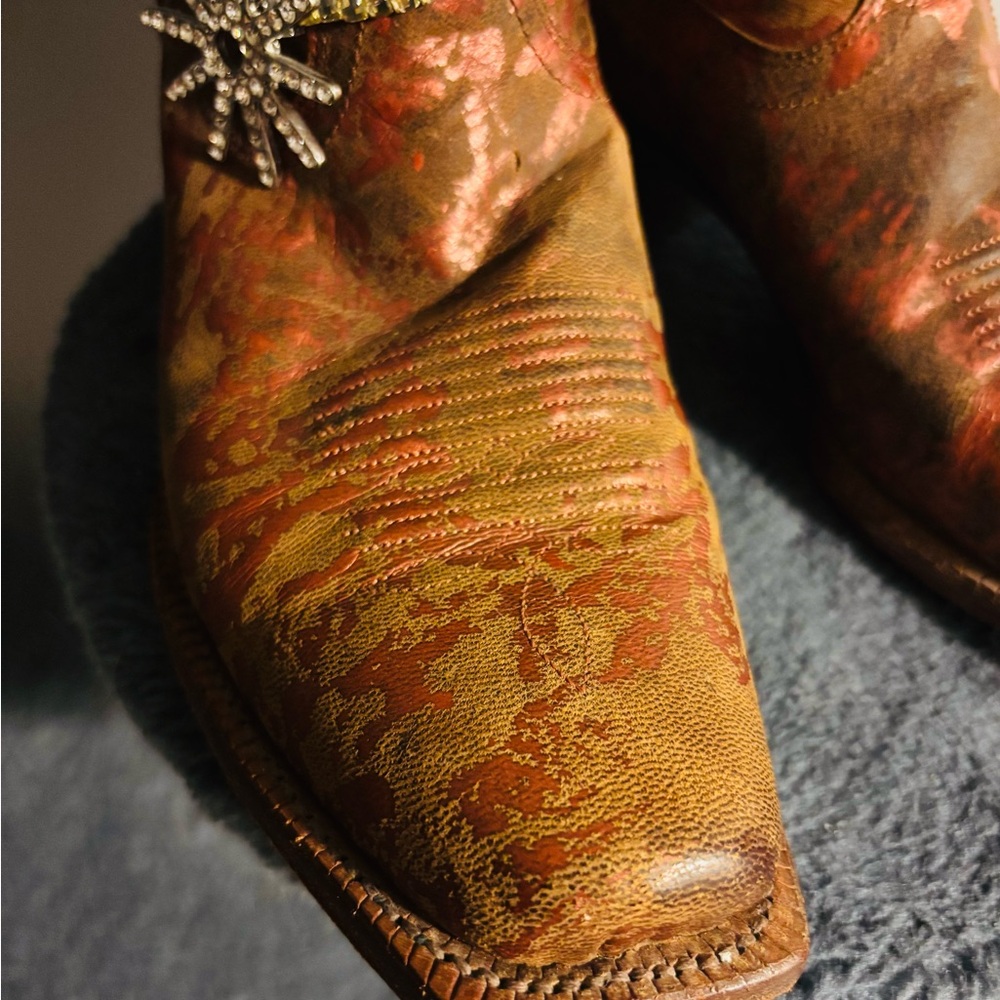 Nocona Tan Leather Cowboy Boots - Picture 11 of 13